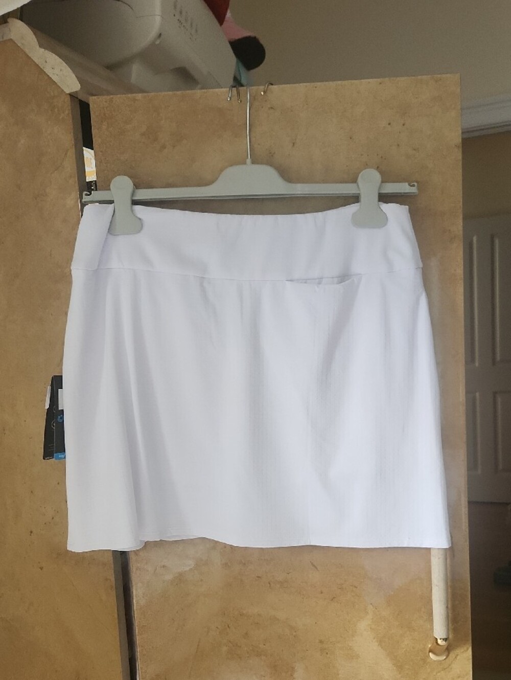NWT- IBKUL White Asymmetrical Layered Skirt - Picture 6 of 7